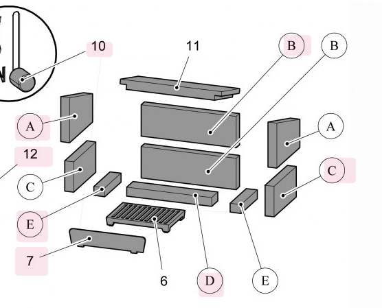 Haas-Sohn Java II 204.14 revêtement de chambre de combustion