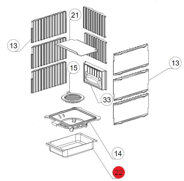 La Nordica Gemma Forno Aschekasten D Aschebox