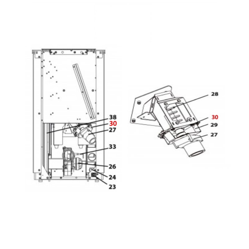 Haas+Sohn Pelletto RLU 418.08 stock escargot en bas Roulement à vis