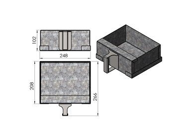 Termatech TT23 Aschekasten Aschelade