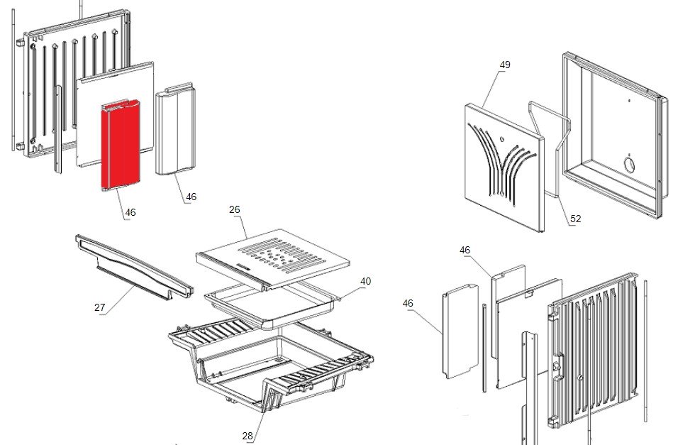 La Nordica Focolare 70 Piano Evo Crystal pierre latérale gauche avant