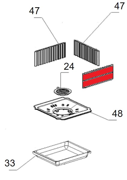 La Nordica TermoRosella Plus Forno Seitenplatte rechts A Gussplatte