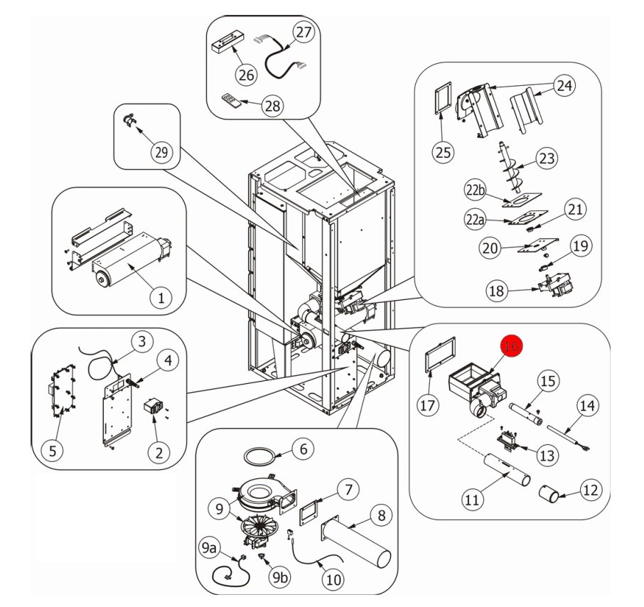 MCZ EGO-Air 1.0 boîte de pot de brûleur