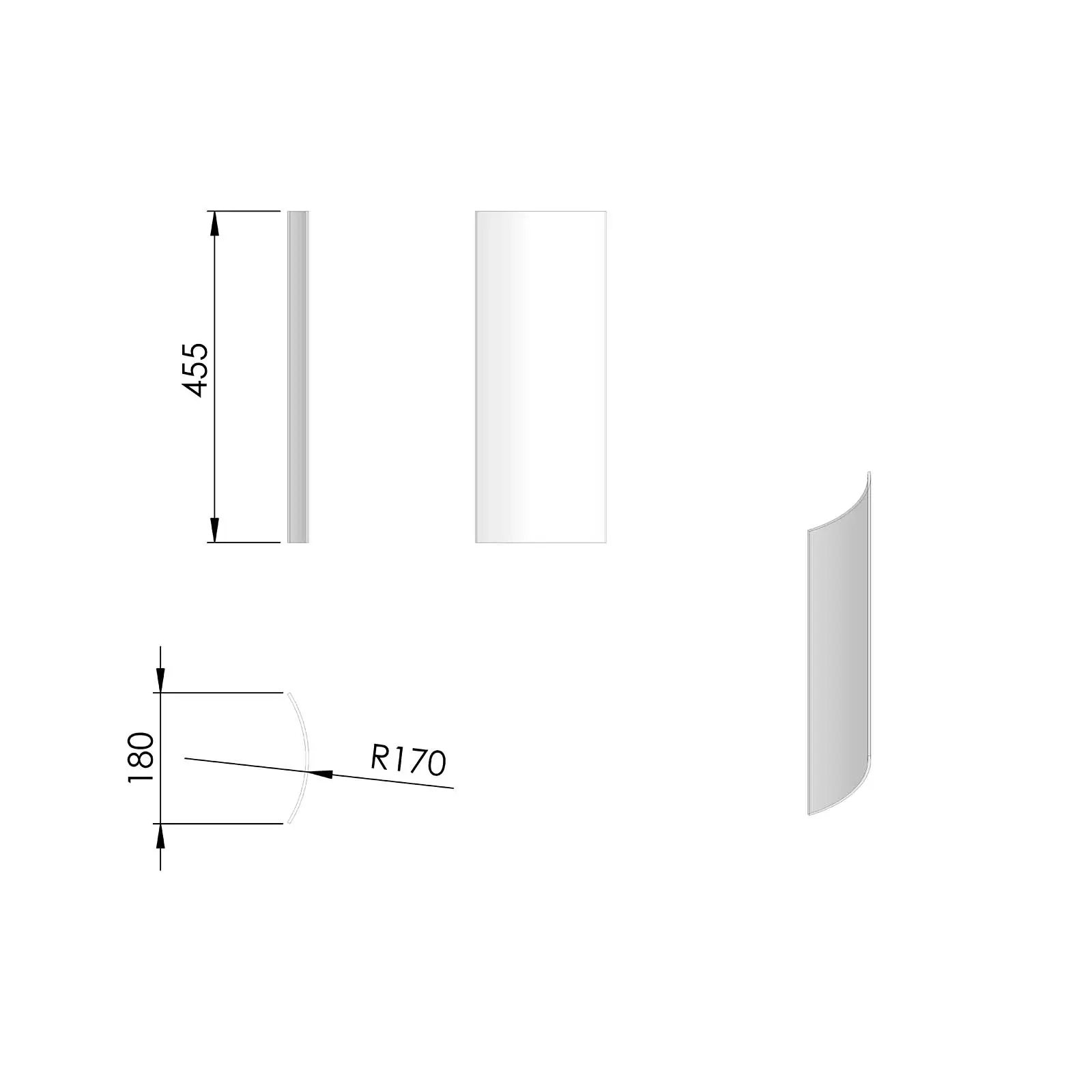 Termatech TT23RGW vitre latérale gauche extérieur