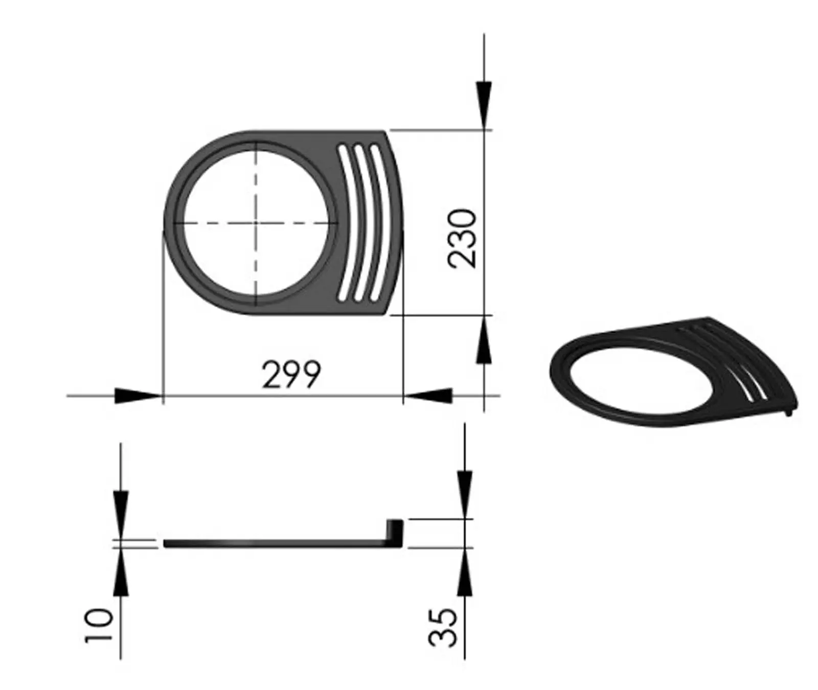 Termatech TT21RHT grille supérieure fonte