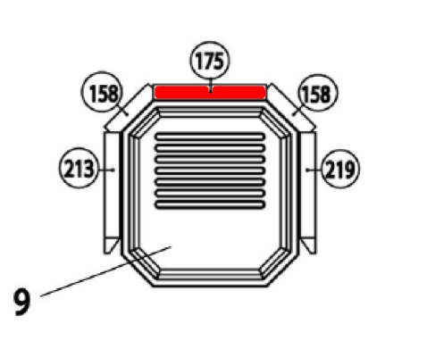 Haas+Sohn Bergamo 267.17 Rückwandstein Feuerraumstein