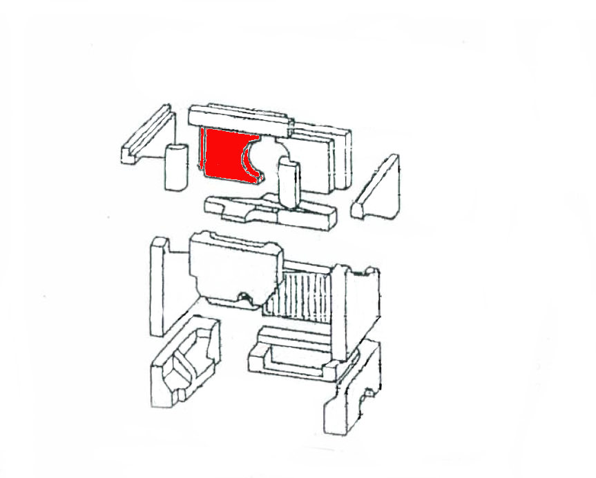 Koppe KH 60 Abschirmung links hinten Schamottestein