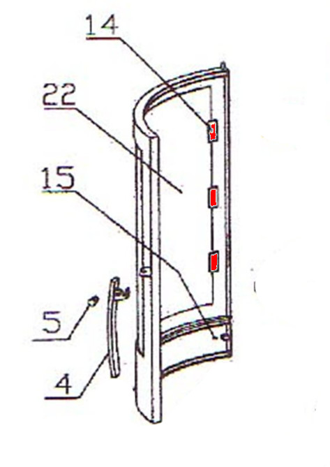 Oranier Polar 4 support de vitre kit