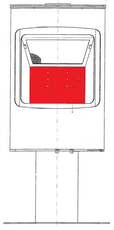 Caminos Figure Rückwandstein Feuerraumstein