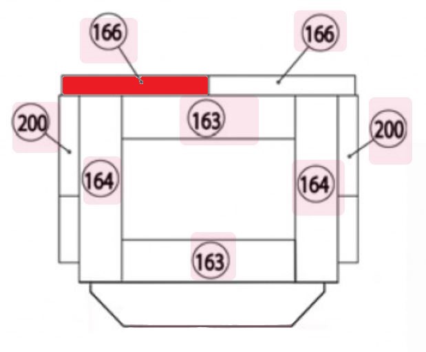 Haas+Sohn Tonstad 303.15 Rückwandstein links Feuerraumstein