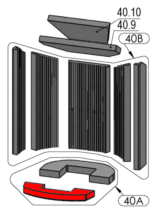 Oranier Polar 4 Bodenstein vorne C pierre de la chambre de combustion