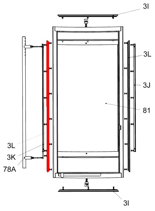 Olsberg Palena Compact Dichtungsleiste links A Dichtung