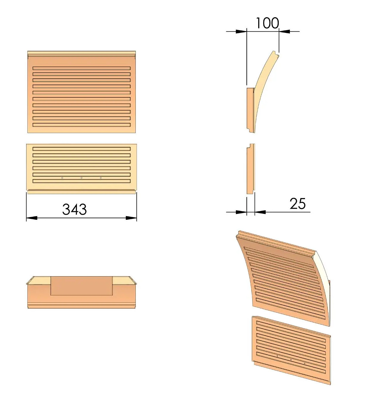 Termatech TT23RG pierre de plaque arrière kit