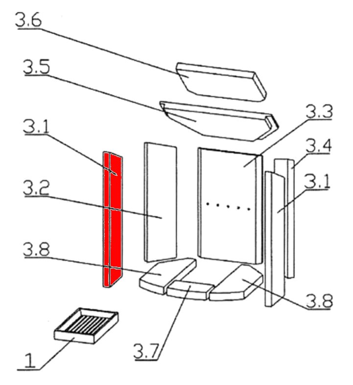 Oranier Polar 6 Eck Seitenstein links vorne A Vermiculitestein