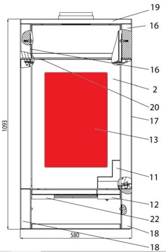 Haas+Sohn Xi 325.15 Sichtscheibe Glasscheibe