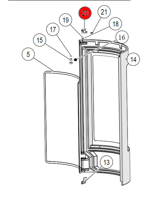 Lotus Prestige M verrouillage haut porte de chambre de combustion