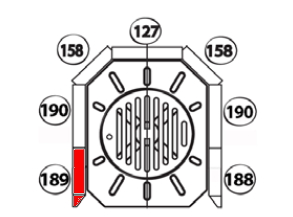 Haas+Sohn Harstad 216.15 Pierre de paroi côté avant gauche pierre de la chambre de combustion