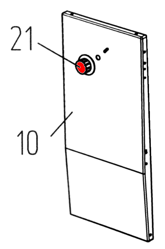 Wamsler KS 109-6 A/A Drehknopf Drehgriff