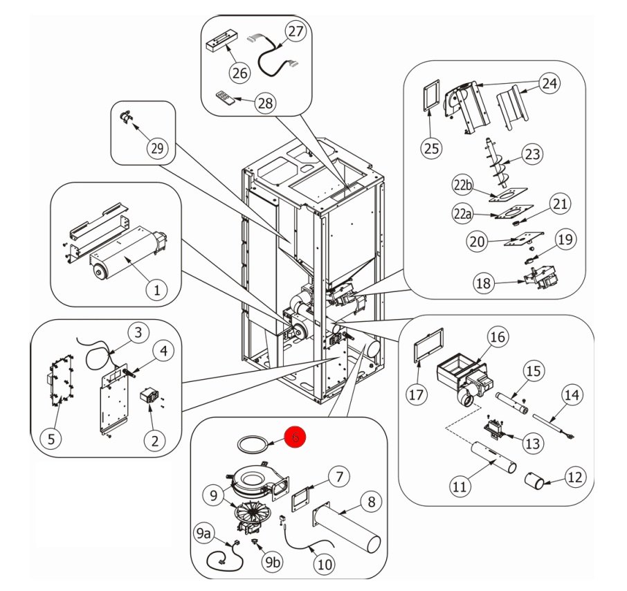 MCZ EGO-Air 1.0 joint pour la volute de fumée