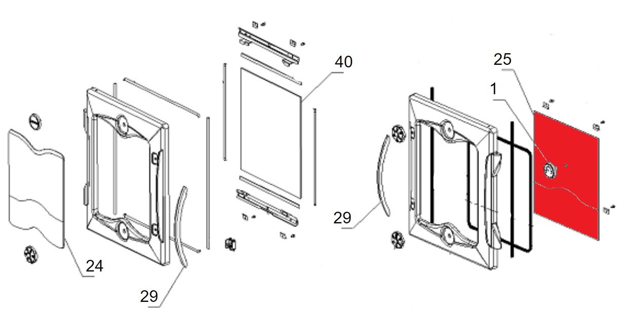 La Nordica America NE vitre compartiment de cuisson F