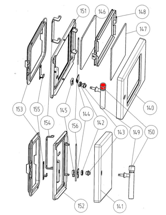 Wamsler K128F extrémité de prise chambre de combustion