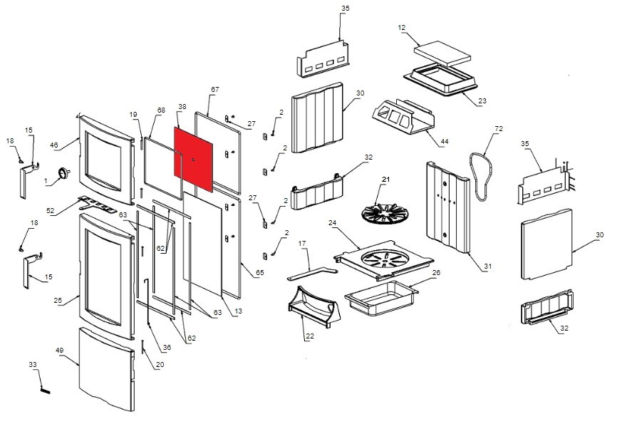 La Nordica Ester Forno Evo vitre compartiment de cuisson C