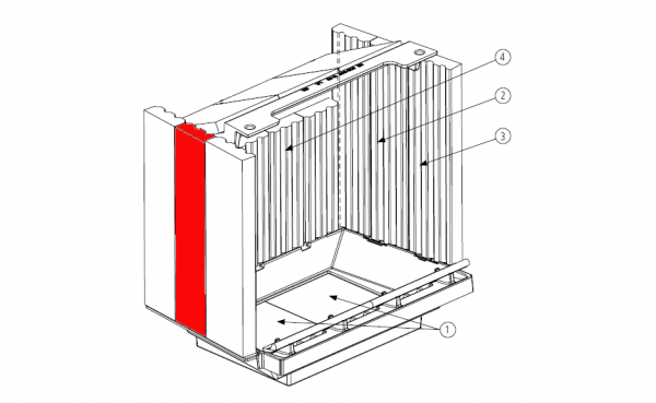 Leda Vida 68 W Seitenstein links mittig Feuerraumstein