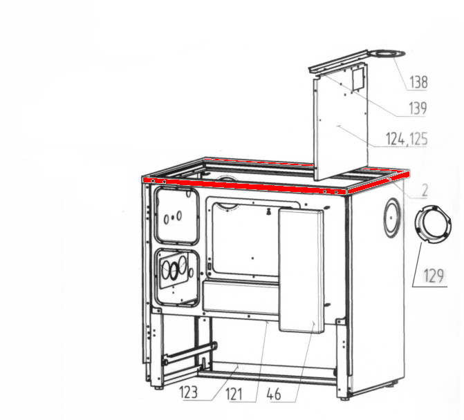 Wamsler K138 cadre de la cuisinière