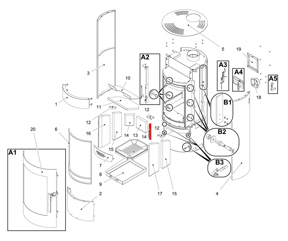 Haas+Sohn Olbia easy 209.15 Seitenstein rechts hinten