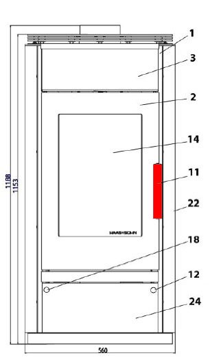 Haas-Sohn Husum 206.15 poignée de porte