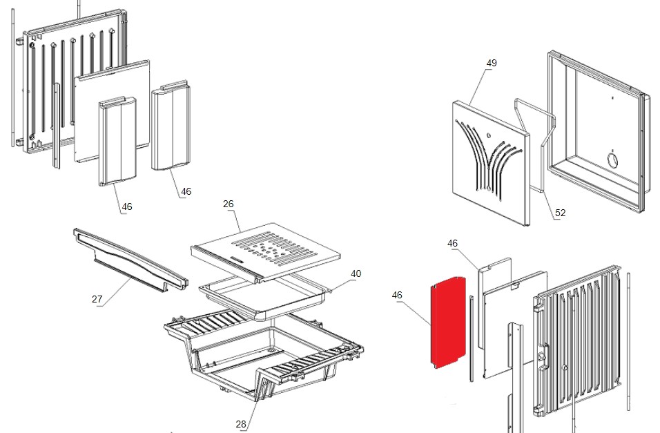 La Nordica Focolare 70 Piano Evo Crystal pierre latérale droit avant