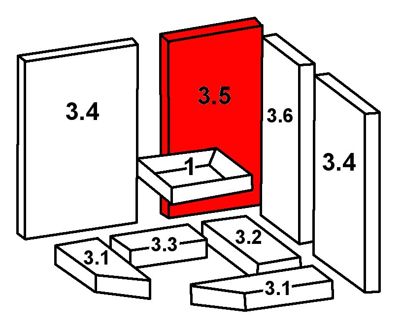 Oranier Skandik 8 Seitenstein links hinten B Brennraumstein