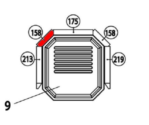 Haas+Sohn Bergamo 267.17 Seitenstein links hinten Feuerraumstein