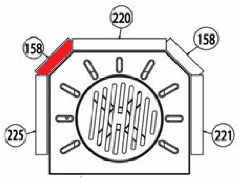 Haas+Sohn Xi 325.15 Seitenstein links hinten Feuerraumstein