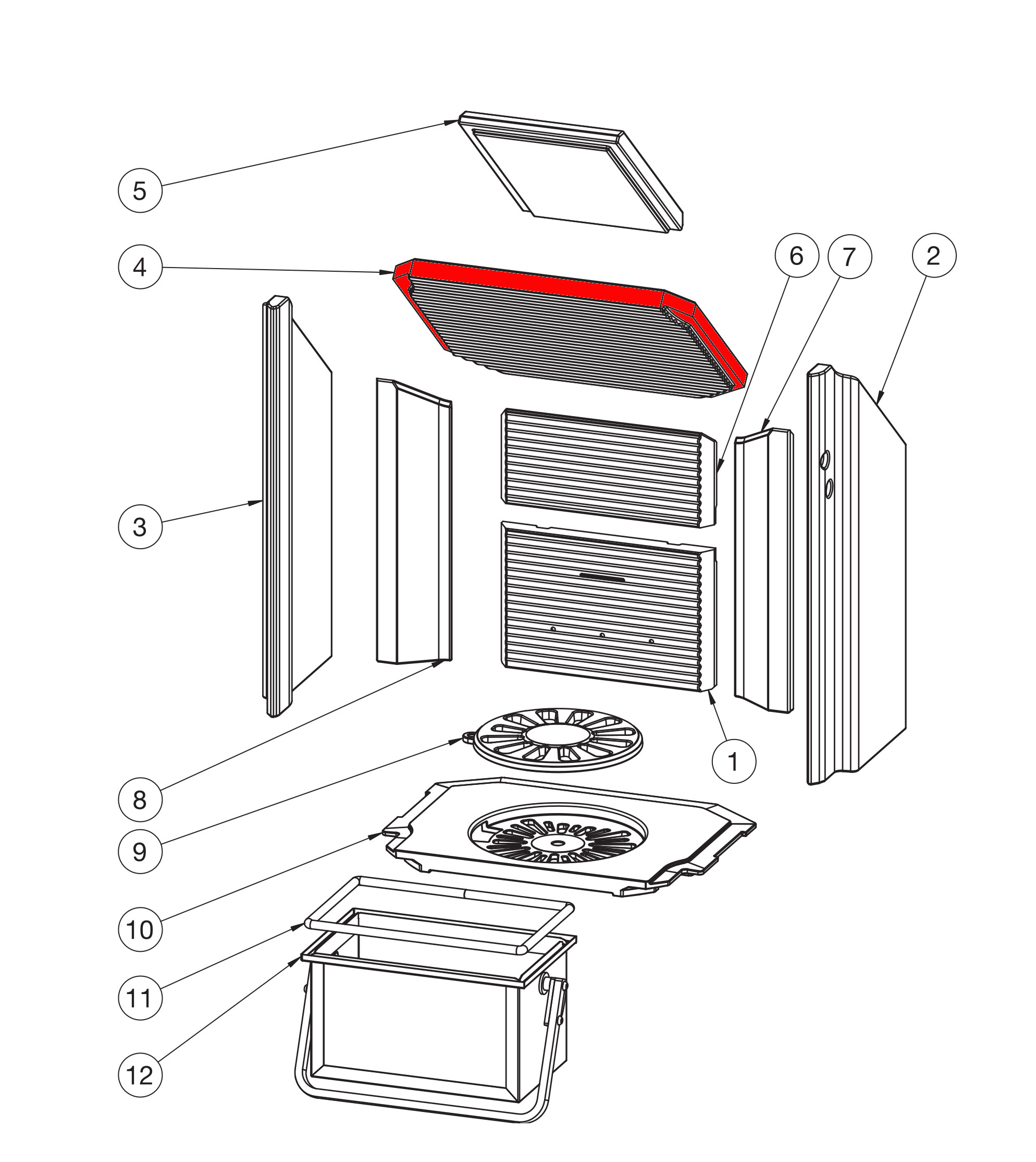 Heta Scan-Line 900 déflecteur bas A