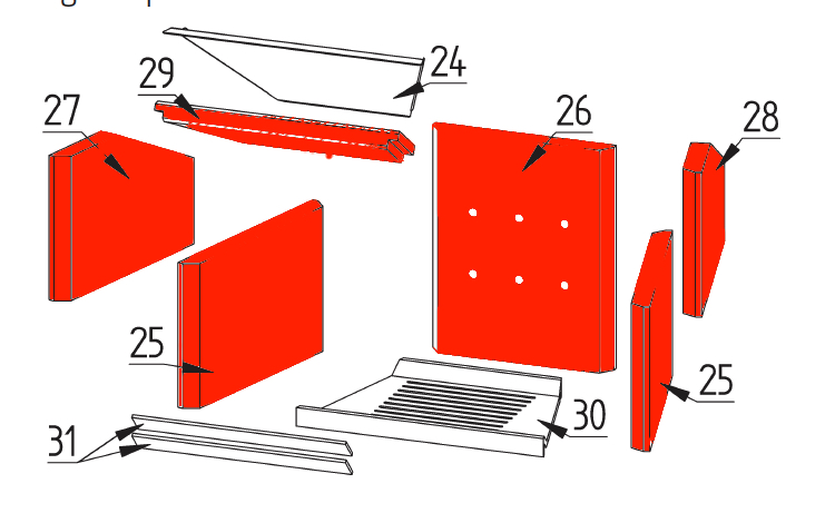 Fireplace Phoenix Feuerraumauskleidung Brennraumauskleidung