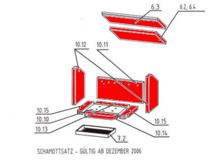 Oranier Fjord 6 revêtement de chambre de combustion C