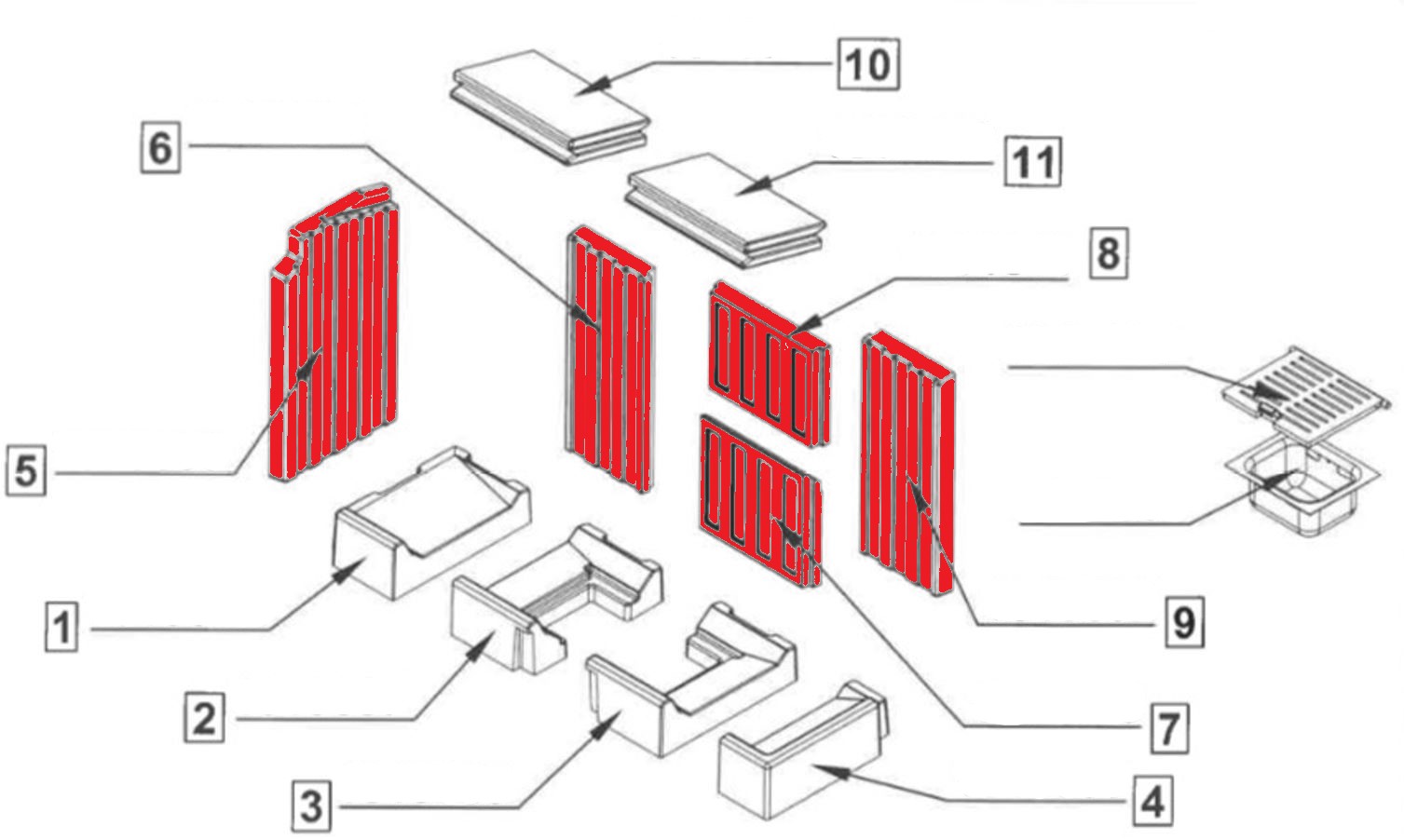 Spartherm Varia 2R-80h Seitenstein Set