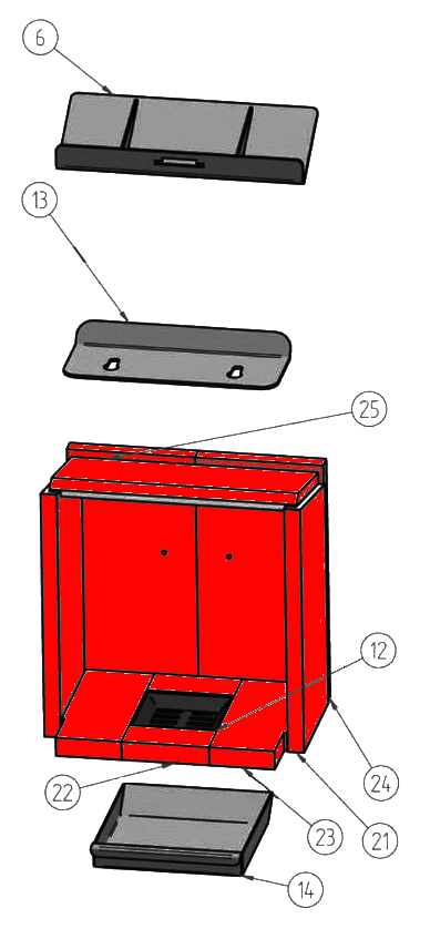 Oranier Hera R revêtement de chambre de combustion C