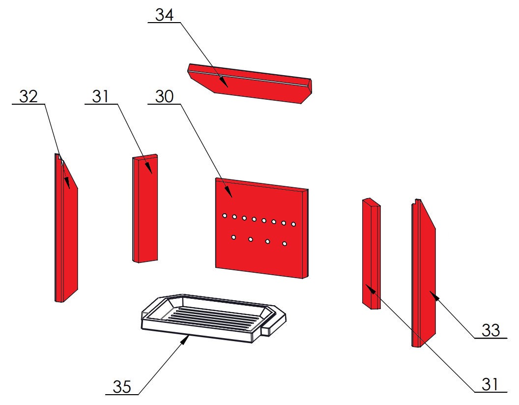 Fireplace Trondol Feuerraumauskleidung