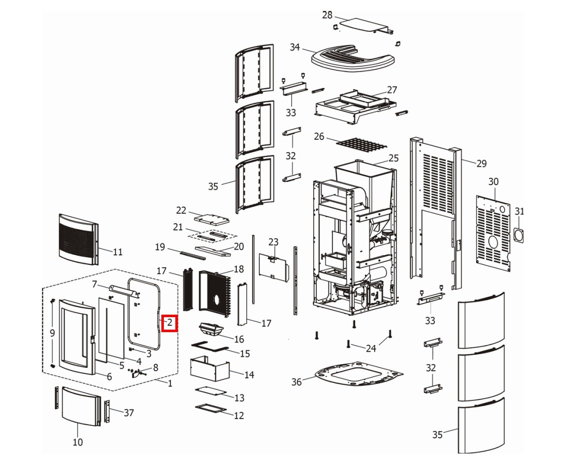 MCZ CLUB 2.0 COMFORT AIR kit de remplacement de ligne