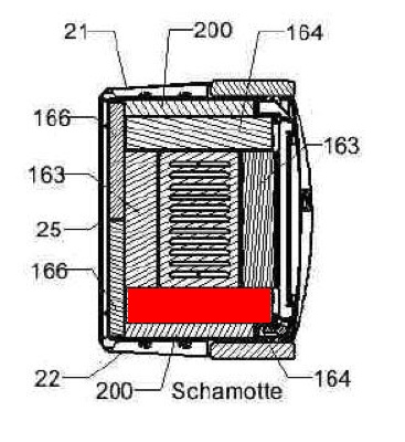 Haas+Sohn Andro 307.15 Pierre de sole à gauche pierre de la chambre de combustion