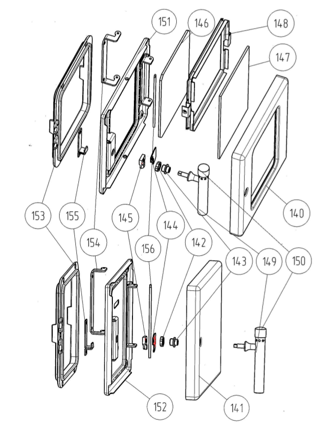 Wamsler K128F butoir de porte espace cendres