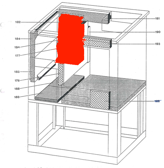 Wamsler Typ 113 K61 Rückwandstein B 