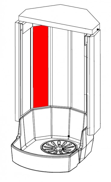 Novaline Aura Seitenstein links hinten Schamottestein