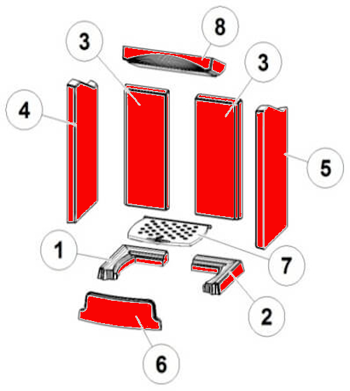 Austroflamm Jini Feuerraumauskleidung