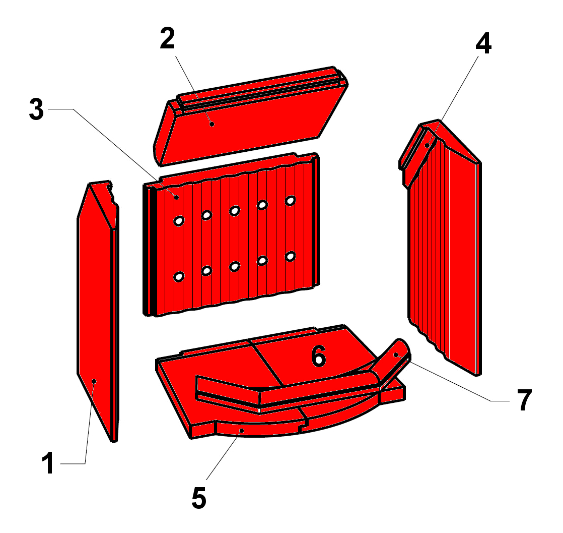 Leda Karat 681 W revêtement de chambre de combustion A