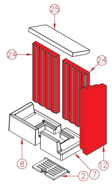 Spartherm Varia 2L-50h pierre latérale kit