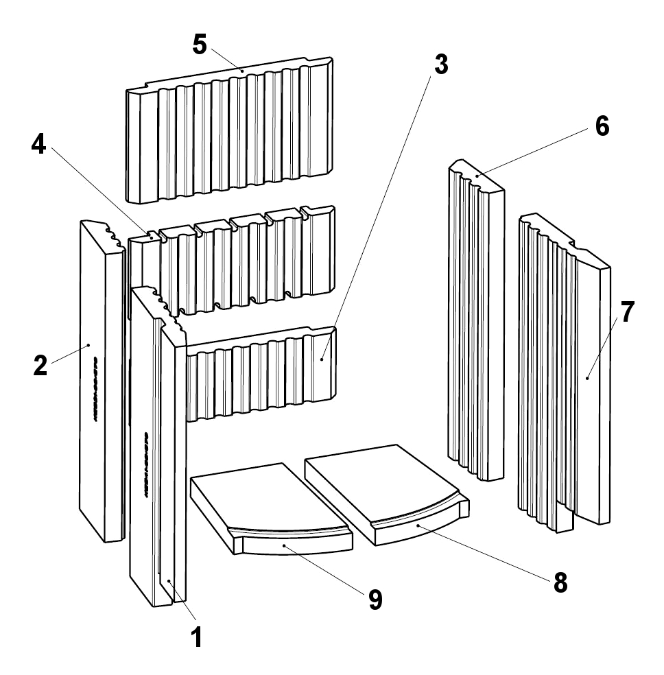 Leda Karat 570 N revêtement de chambre de combustion