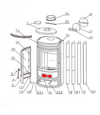 Oranier Arktis 4 Aschekasten Aschebox